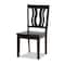 Baxton Studio Noelia Modern and Contemporary Transitional Dark Brown Finished Wood 5-Piece Dining Set 177-11377-10900-Zoro - alternate 3